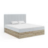 BOXBETT Doppelbett Jessen 180x200 cm Hellgrau - Hellgrau, Textil (180/200cm) - Fedve