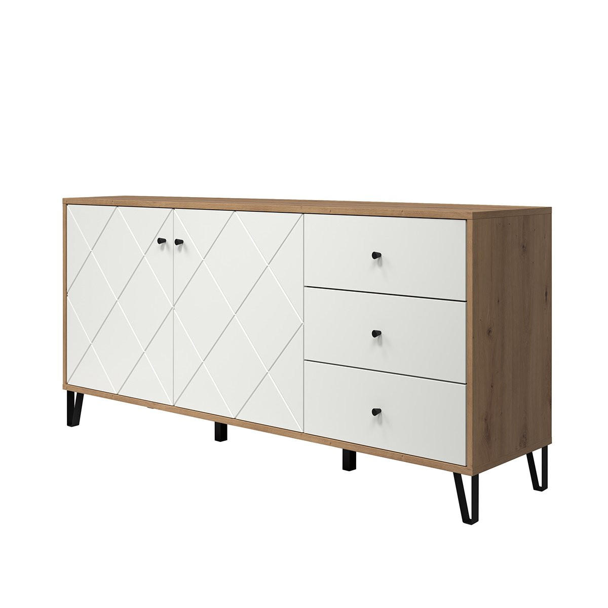 SIDEBOARD Touch Weiß - Weiß, Holzwerkstoff (183/76/40cm) - Trendteam
