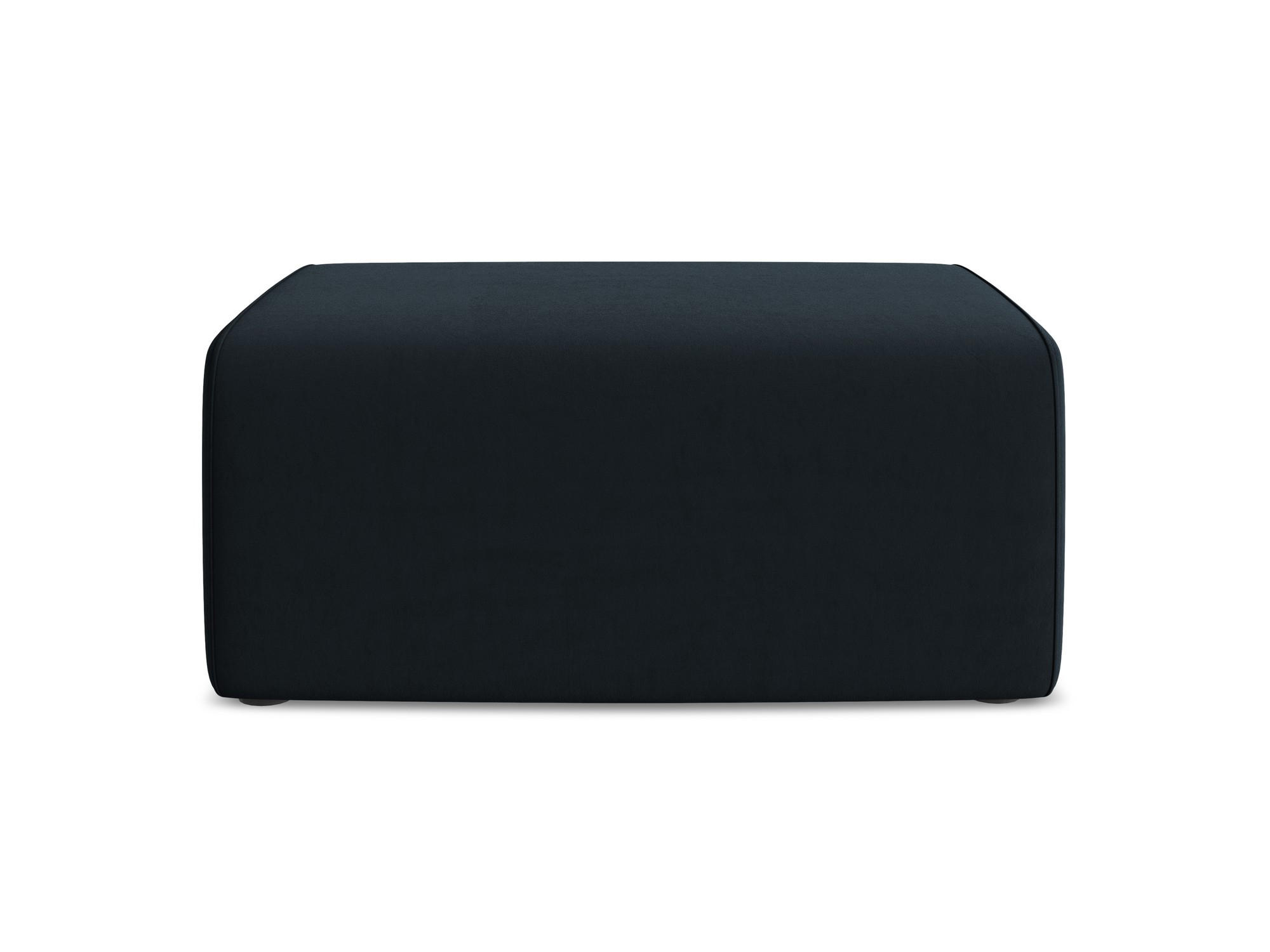 POUF Samt Stoff Blau - Blau/Schwarz, Kunststoff/Textil (90/80/60cm) - Makamii