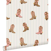 TAPETE Cowboystiefeln 50 x 900 cm - Blau, Papier (50/0.1cm) - ESTAhome