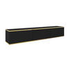 HÄNGEBOARD Banff RTV175 – Schwarz Glatte Front, Artisan-Eiche - Schwarz, Glas/Holzwerkstoff (175/30/32cm) - Komodee