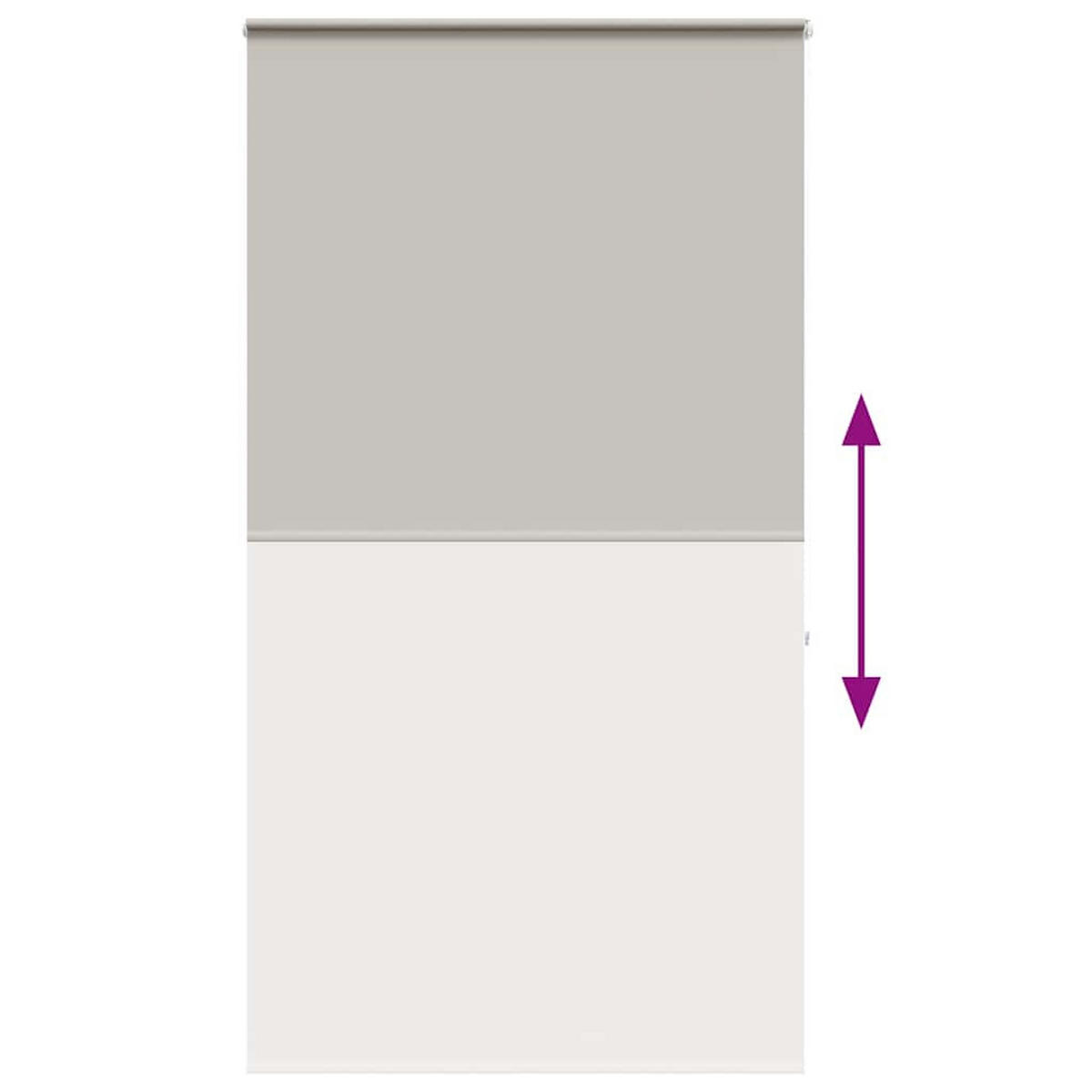 ROLLO für die Dusche 120/240 cm Stoffbreite 116 cm aus PEVA Hellgrau - Hellgrau, Kunststoff (120/240cm) - vidaXL