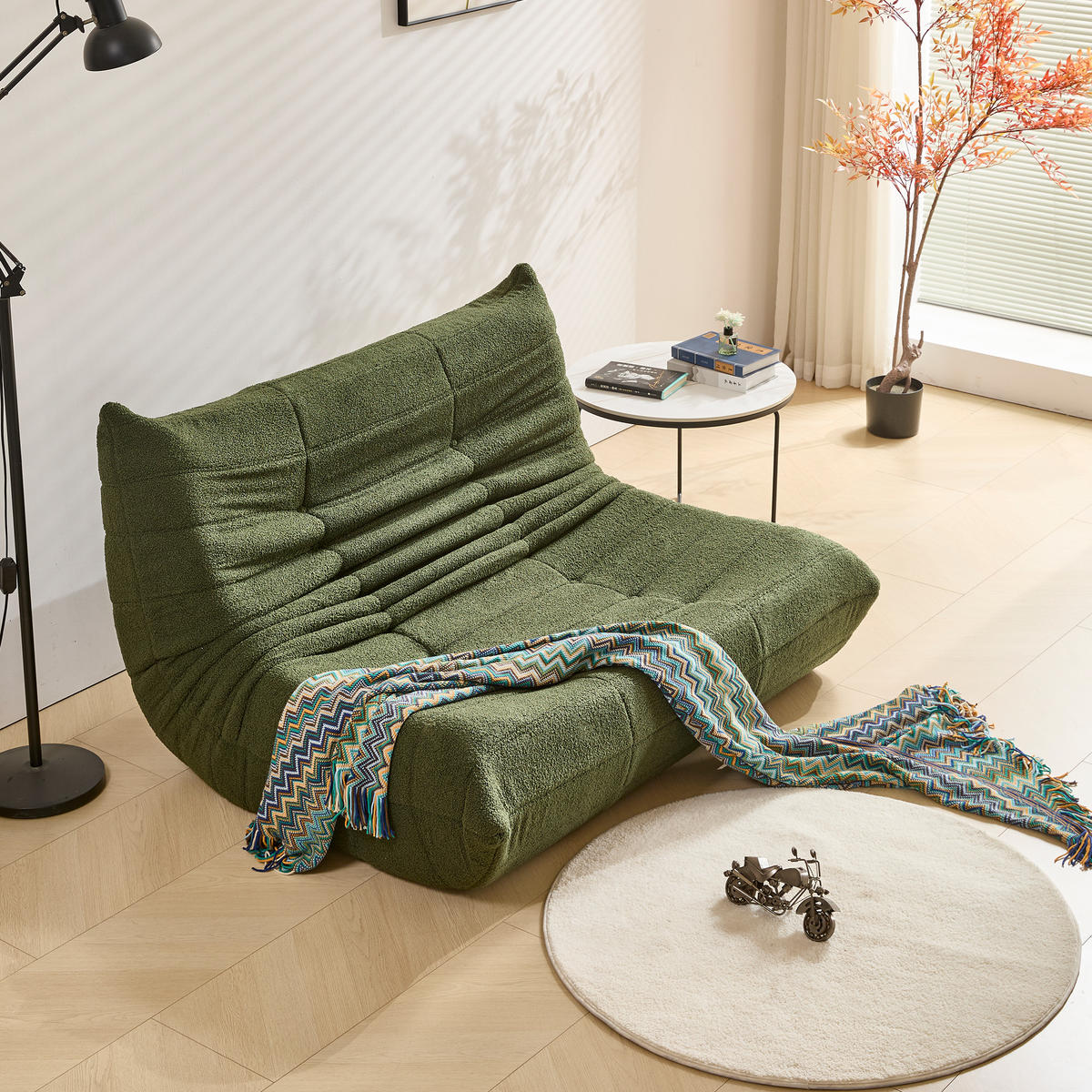 LIEGESESSEL 149/120/82 cm Grün Ergonomische Unterstützung für Schlafzimmer Wohnzimmer - Grün, Textil (120/82/149cm) - OKWISH