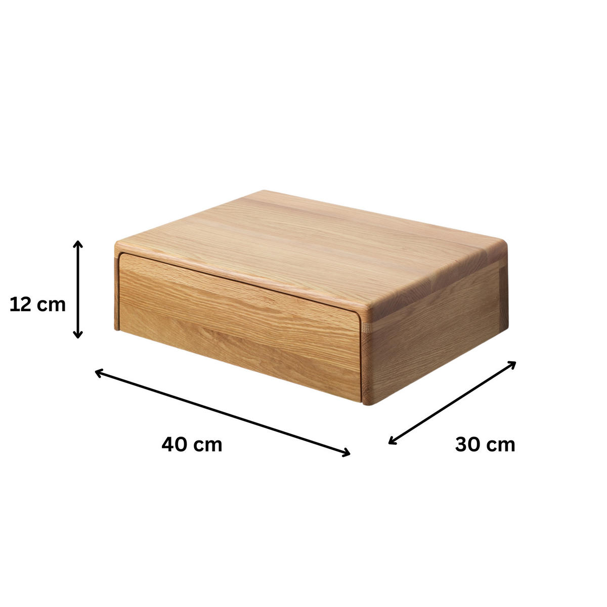 NACHTTISCH Frank 2er Set, Eiche - Beige, Holz (40/12/30cm) - WOODEK