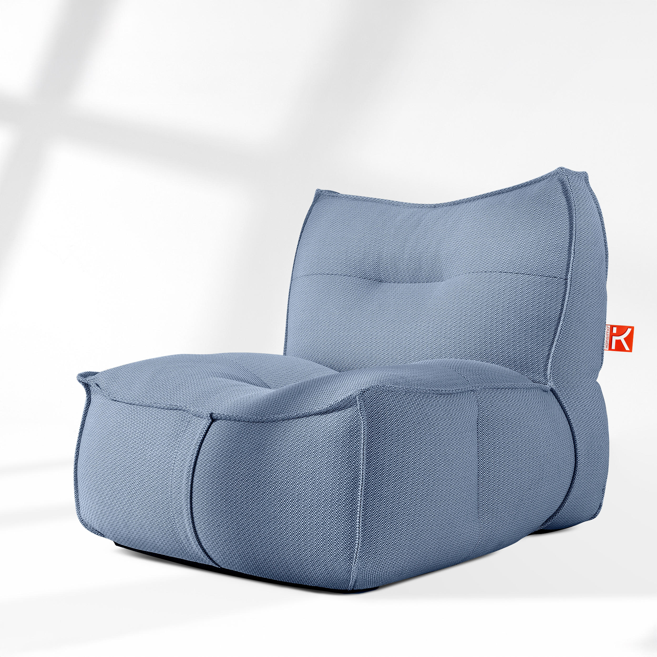 GARTENSESSEL LOVIA Lounge-Sessel, Marineblau/Weiß - Dunkelblau, Textil (90/82/106cm) - KONSIMO®