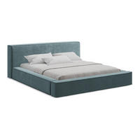 POLSTERBETT mit Bettkasten und Lattenrost 180x240 Blau - Blau/Petrol, Kunststoff/Textil (140/200cm) - Makamii