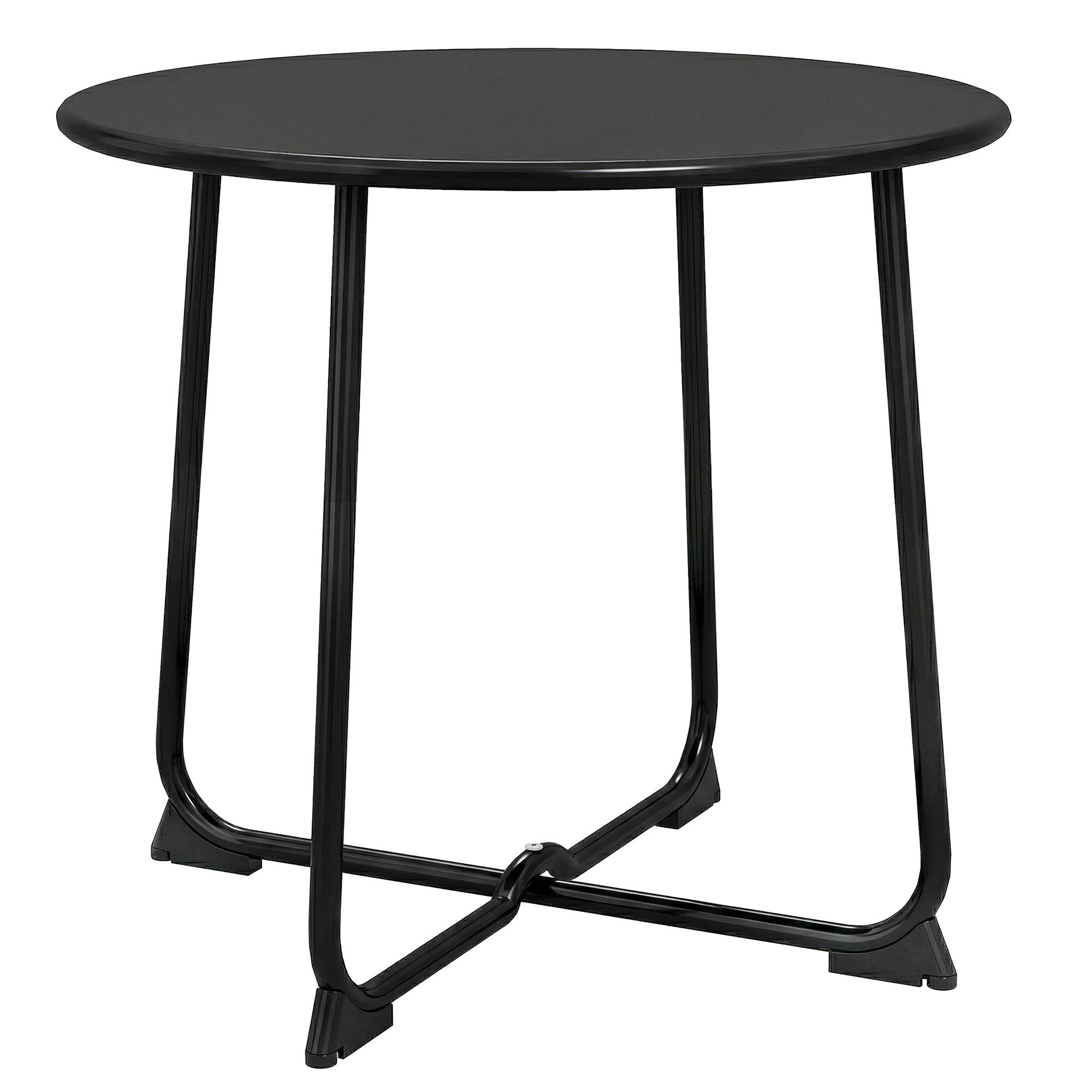 Outsunny Gartentisch Schwarz 50x45.5x50 cm