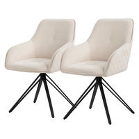 ESSZIMMERSTUHL 2er Set creme - Beige, Textil (61/84.5/57cm) - ML-DESIGN