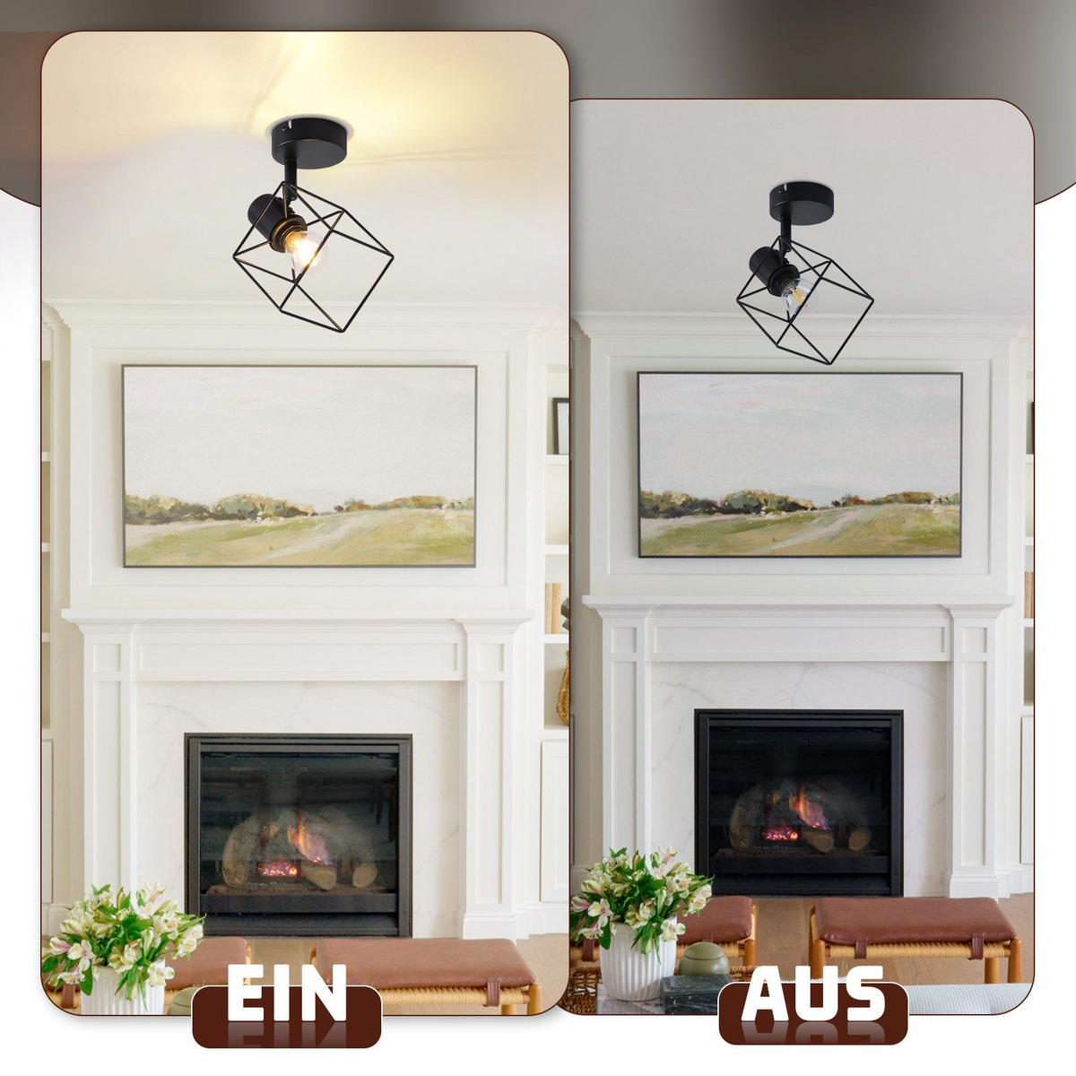 STRAHLER Fürth 1-flammig 10/10/15 cm - Schwarz, Metall (10/10/15cm) - Nettlife
