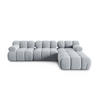 MODULARES-SOFA Bellis aus Samt hellblau 4 Sitzplätze - Hellblau, Textil (188/63/282cm) - Micadoni