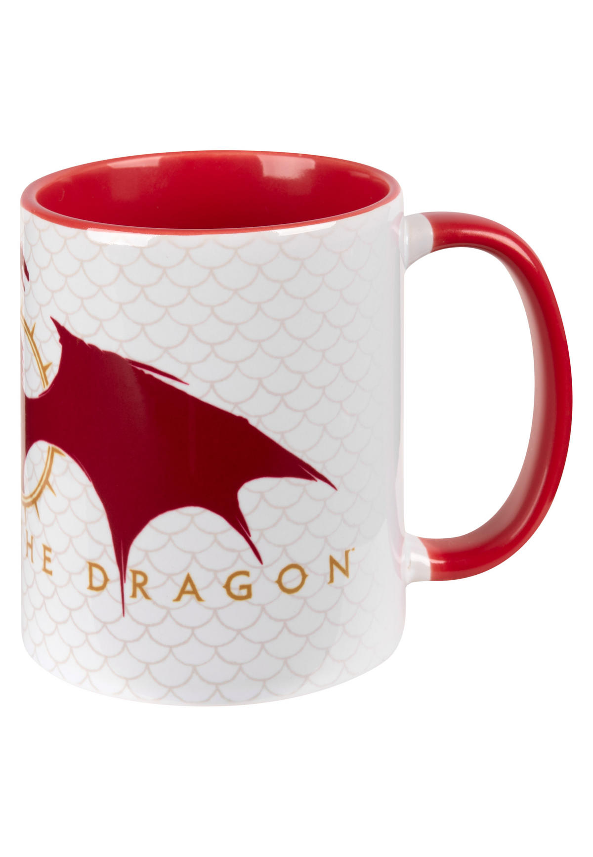 KAFFEEBECHER House of the Dragon Weiß/Rot 320 ml - Multicolor, Keramik (0.32L) - Game of Thrones