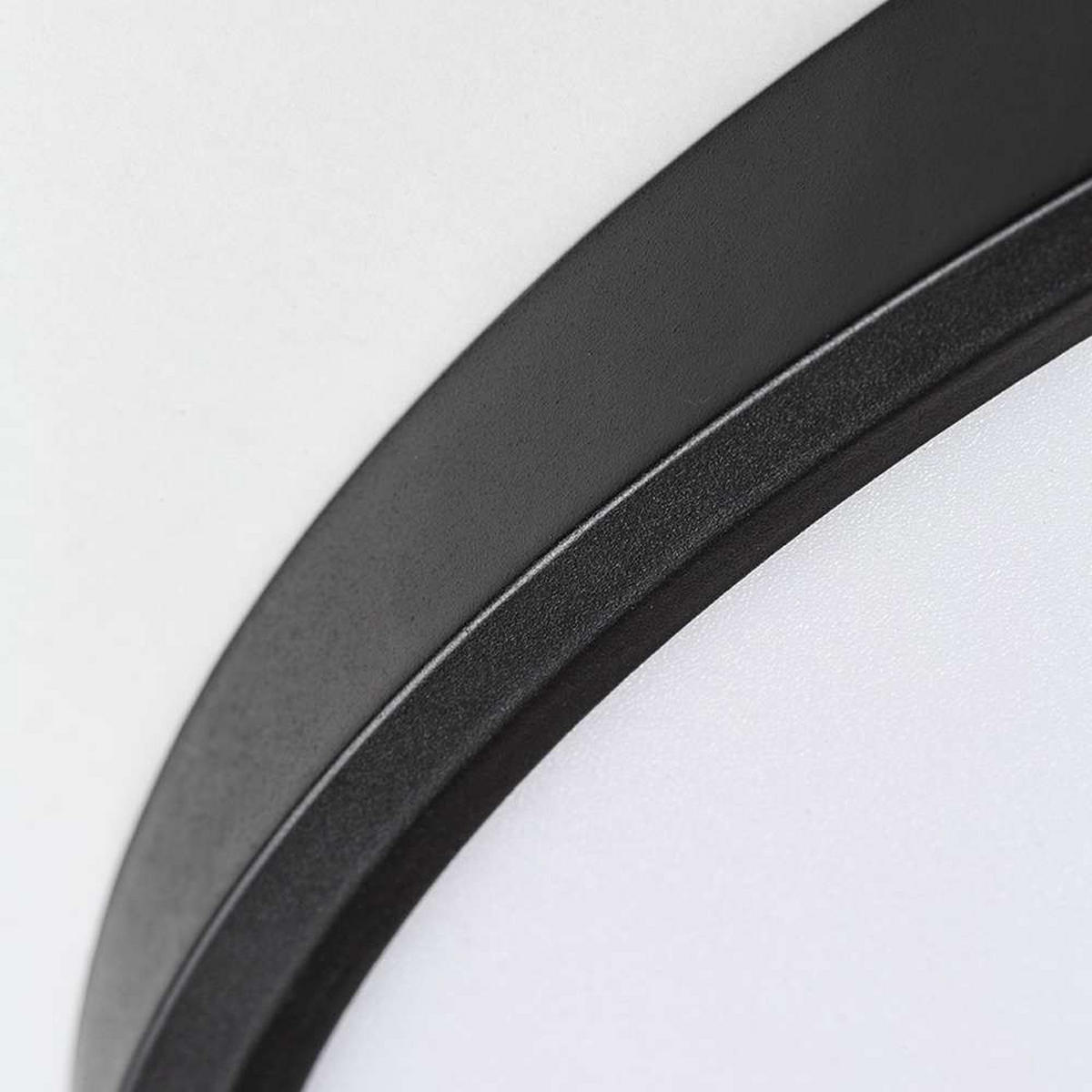 AUFBAULEUCHTE LANA 60 schwarz Kunststoff 50 W - Schwarz, Kunststoff (60/60/2.5cm)