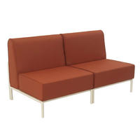 GARTENSOFA mit 2 Sitzplätzen, Terrakotta - Rot, Textil (80/78/144cm) - Oviala