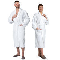 BADEMANTEL, XXL, 100% Polyester-Velours / 100% Baumwolle, Weiß - Weiß, Textil (XXLnull) - Zollner
