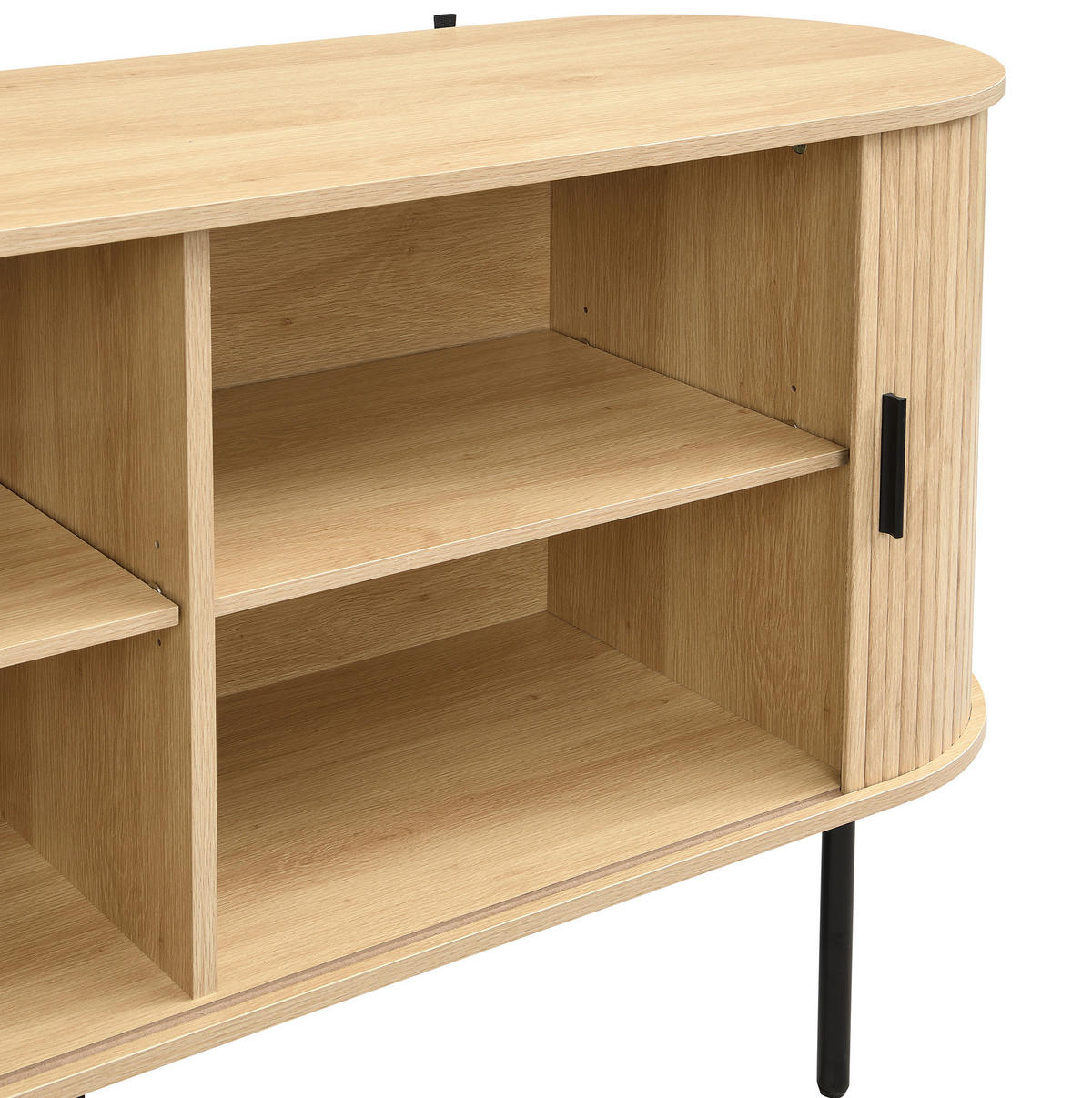 KOMMODE 140/40/78 cm aus MDF mit Rolljalousie-Türen Natur - Naturfarben, Holzwerkstoff (140/78/40cm) - Modenvie