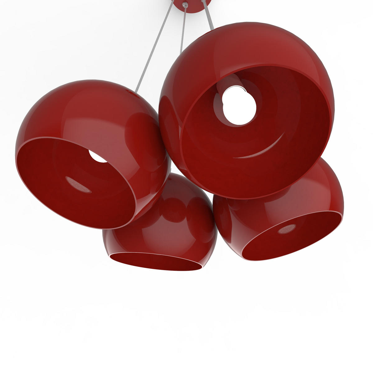 HÄNGELEUCHTE - Rot, Metall (25/25/20cm) - Lumicom