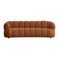 SOFA - 3 Personen - stoff - terracotta Coliani - Terracotta, Holz/Textil (227/73/94cm) - Vente-Unique
