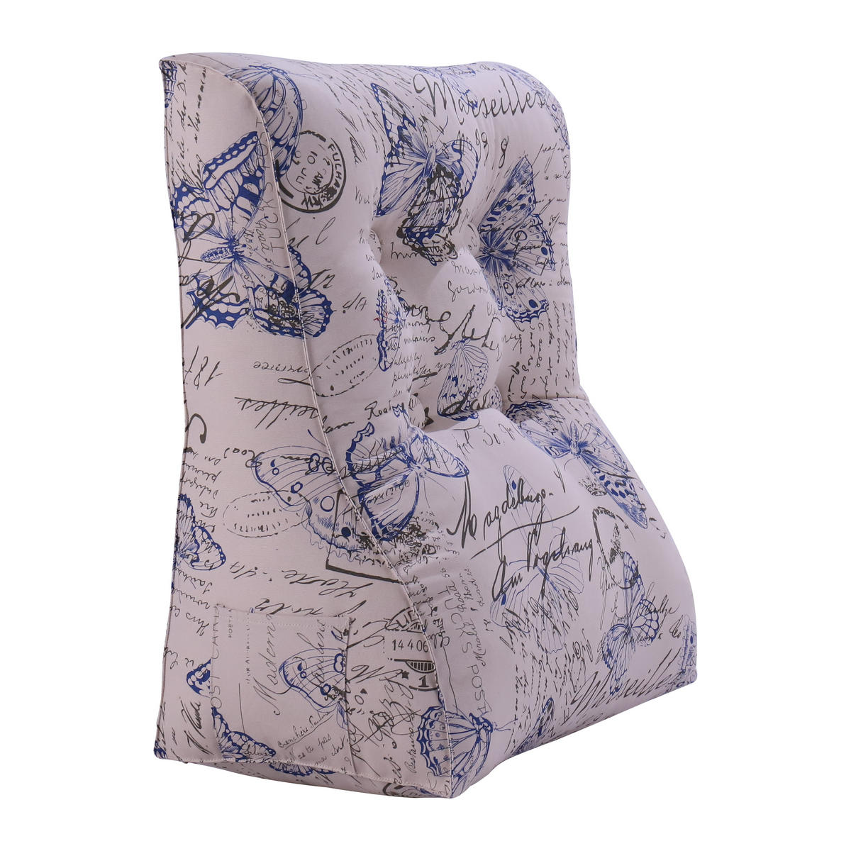 KEILKISSEN Kontur 100% Baumwolle Schmetterling 60 cm - Blau, Textil (55/60cm) - Vercart