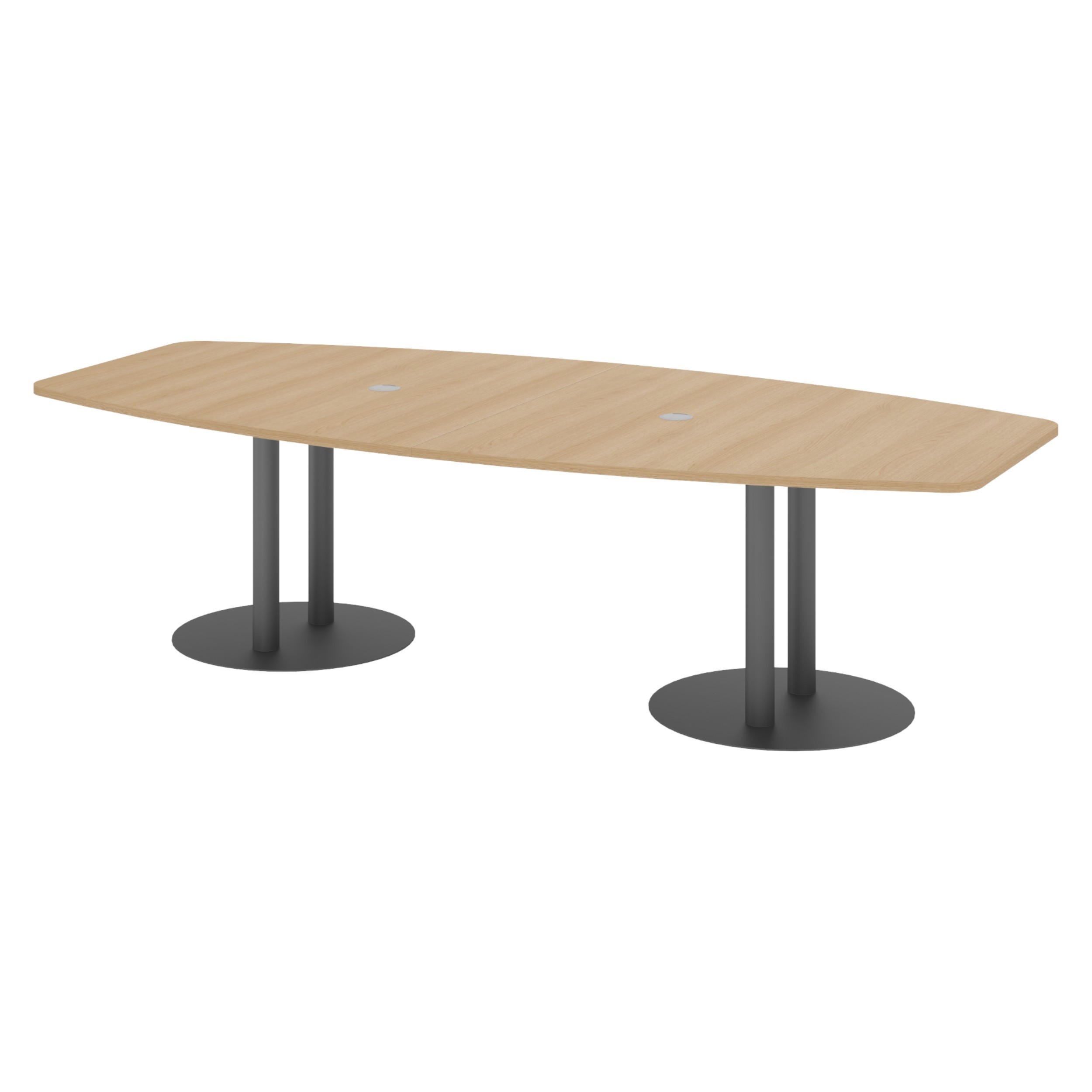 bümö Konferenztisch Eiche, Graphit 280x74x130 cm