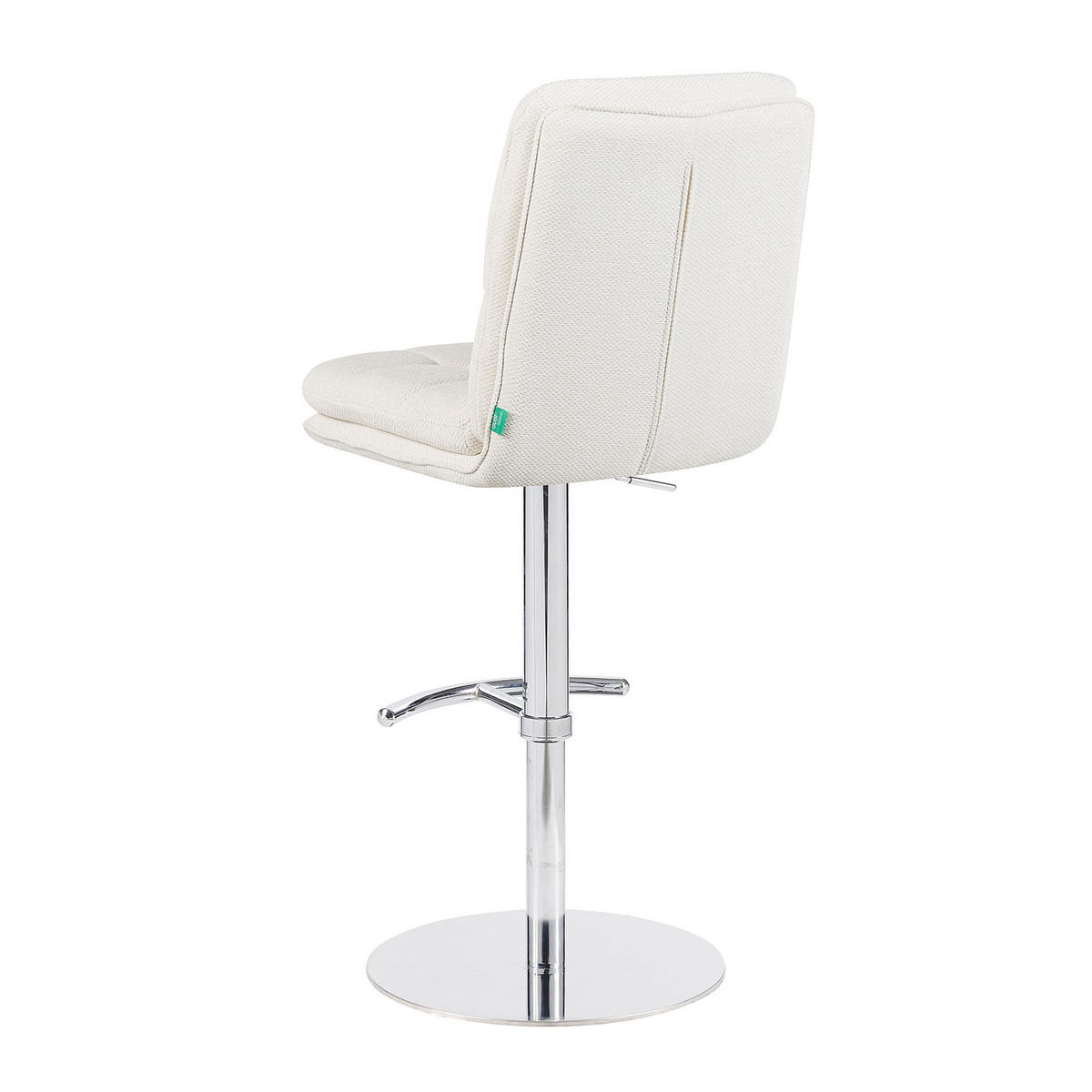 BARHOCKER Juno - Chromfarben/Creme, Textil/Metall (45/98/57cm) - DUBI Möbel
