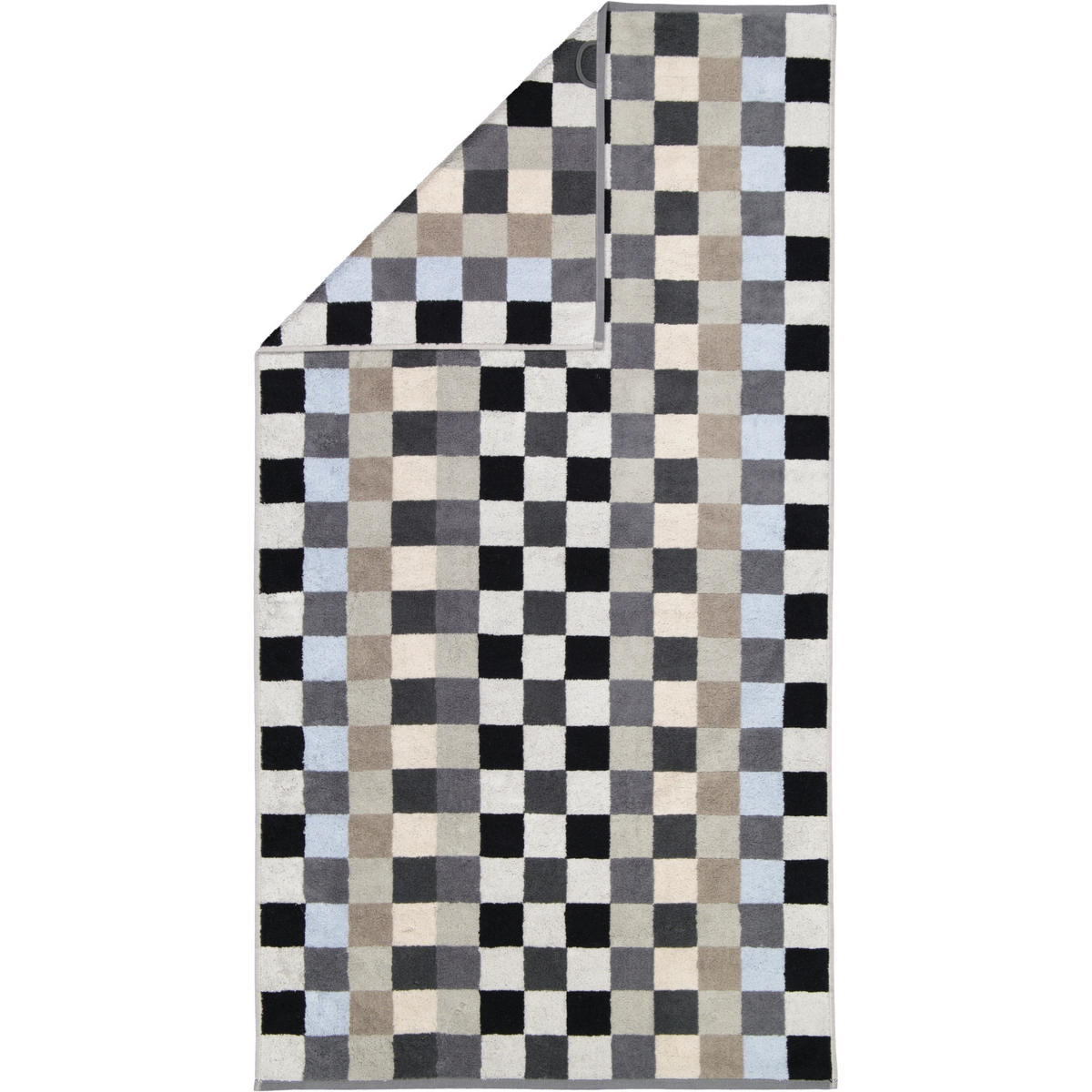 HANDTÜCHER UNIQUE KARO 942 ANTHRAZIT - 77 - Grau, Textil (70/140cm) - Cawö