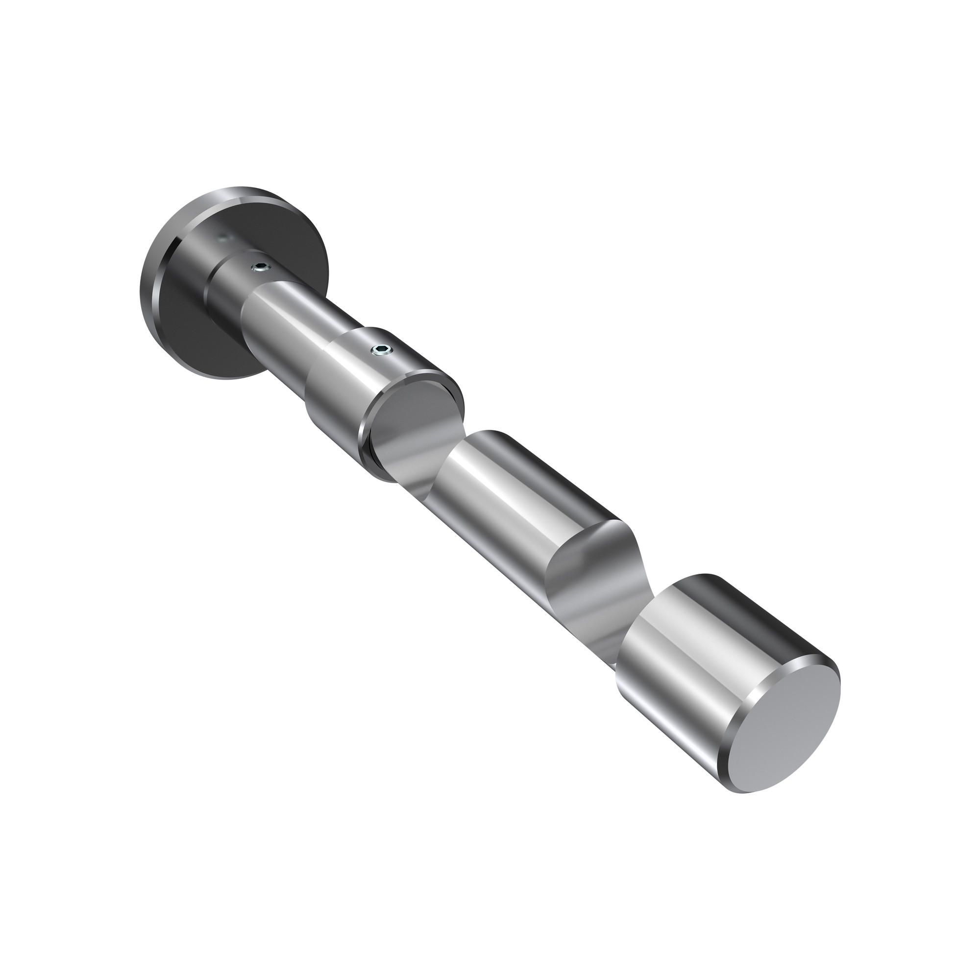 TRÄGER FÜR GARDINENSTANGEN 20 mm Ø, Prestige 2-läufig, Chrom - Chromfarben, Metall (16.2/4/4cm) - INTERDECO