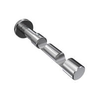 TRÄGER FÜR GARDINENSTANGEN 20 mm Ø, Prestige 2-läufig, Chrom - Chromfarben, Metall (16.2/4/4cm) - INTERDECO