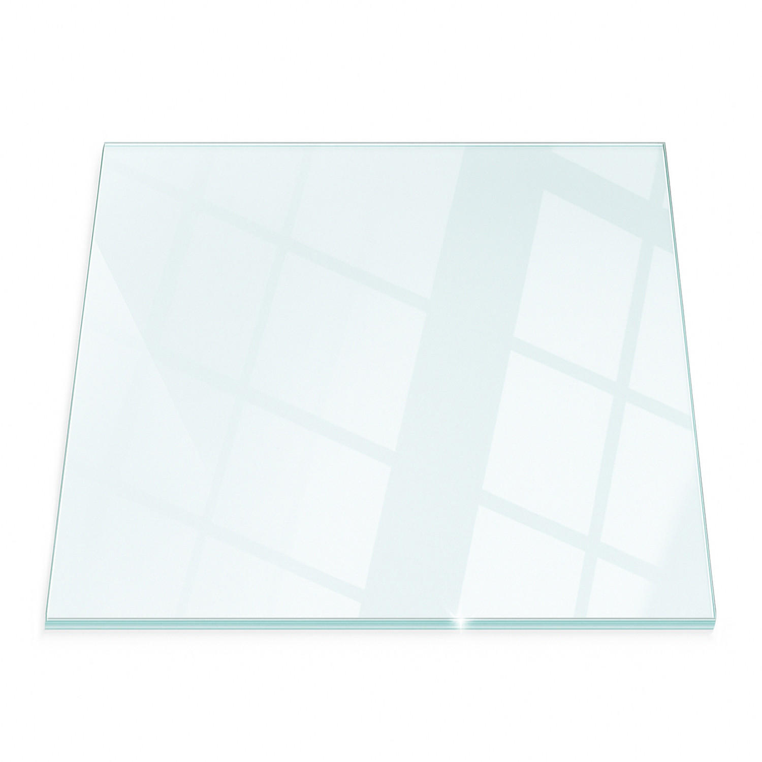 GLASPLATTE für Kamin 60x60 cm - Transparent, Glas (60/60/0.4cm) - ArtPrintCave