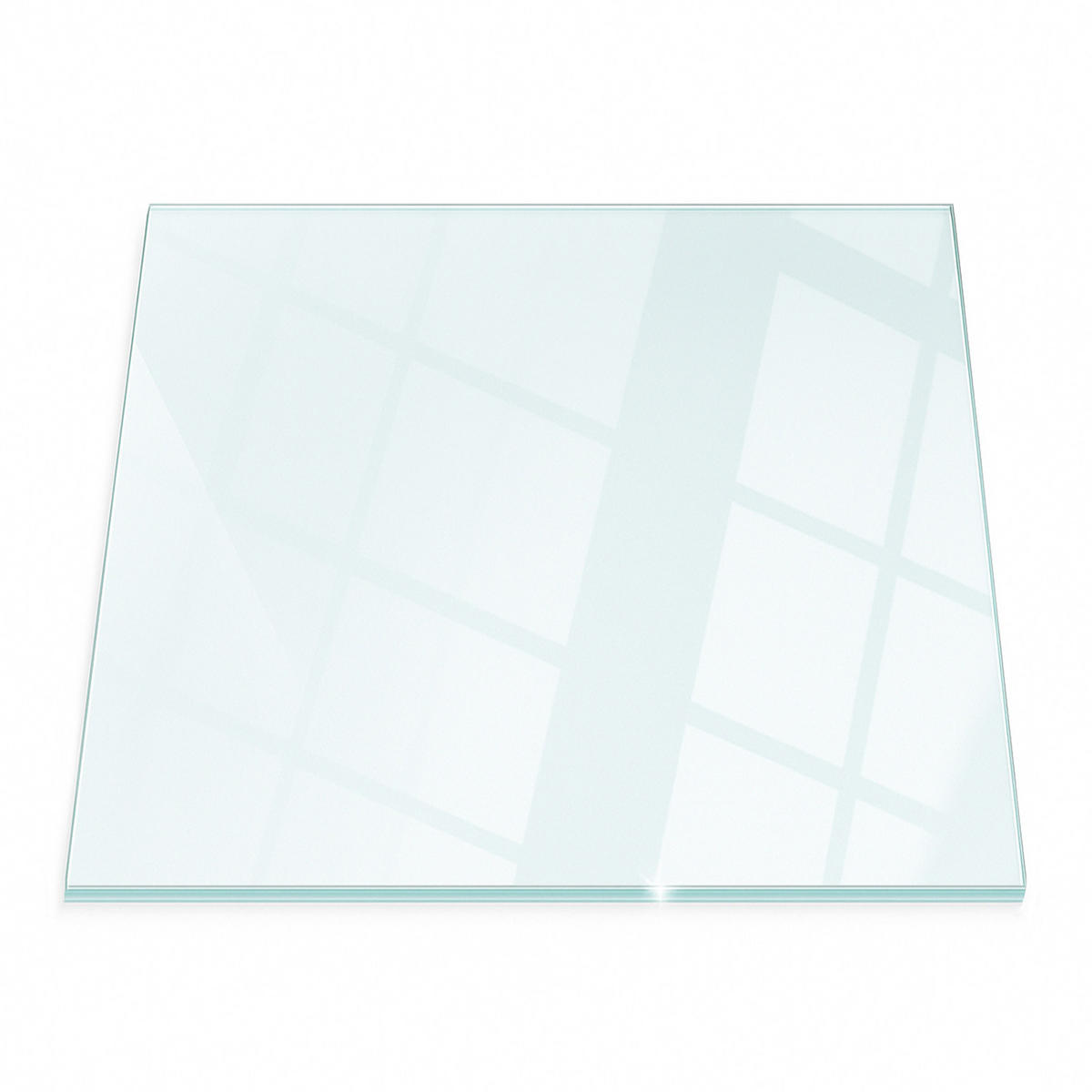 GLASPLATTE für Kamin 60x60 cm - Transparent, Glas (60/60/0.4cm) - ArtPrintCave