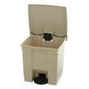 MÜLLEIMER Robuster Pedaleimer 30 Liter 43,5 x 40 x 41,3 cm Aus Konformen Polyethylen Beige - Beige, Metall (40/43.5/41.3cm) - PROREGAL