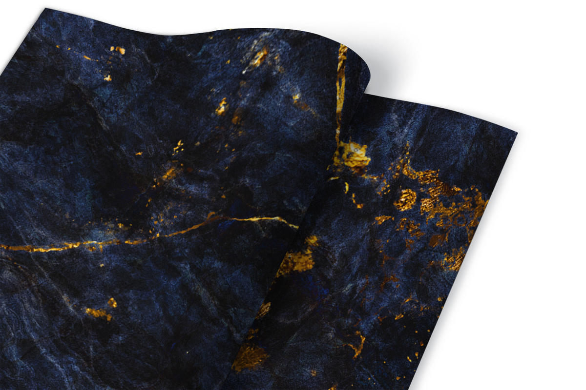 MÖBELAUFKLEBER 100x50 cm Blauer Marmor - Blau, Kunststoff (100/50/50cm) - TULUP