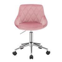 DREHSTUHL DE-40894 mit Samtpolsterung höhenverstellbar Rosa - Pink, Metall (31.5/77/37.5cm) - ComfortXL