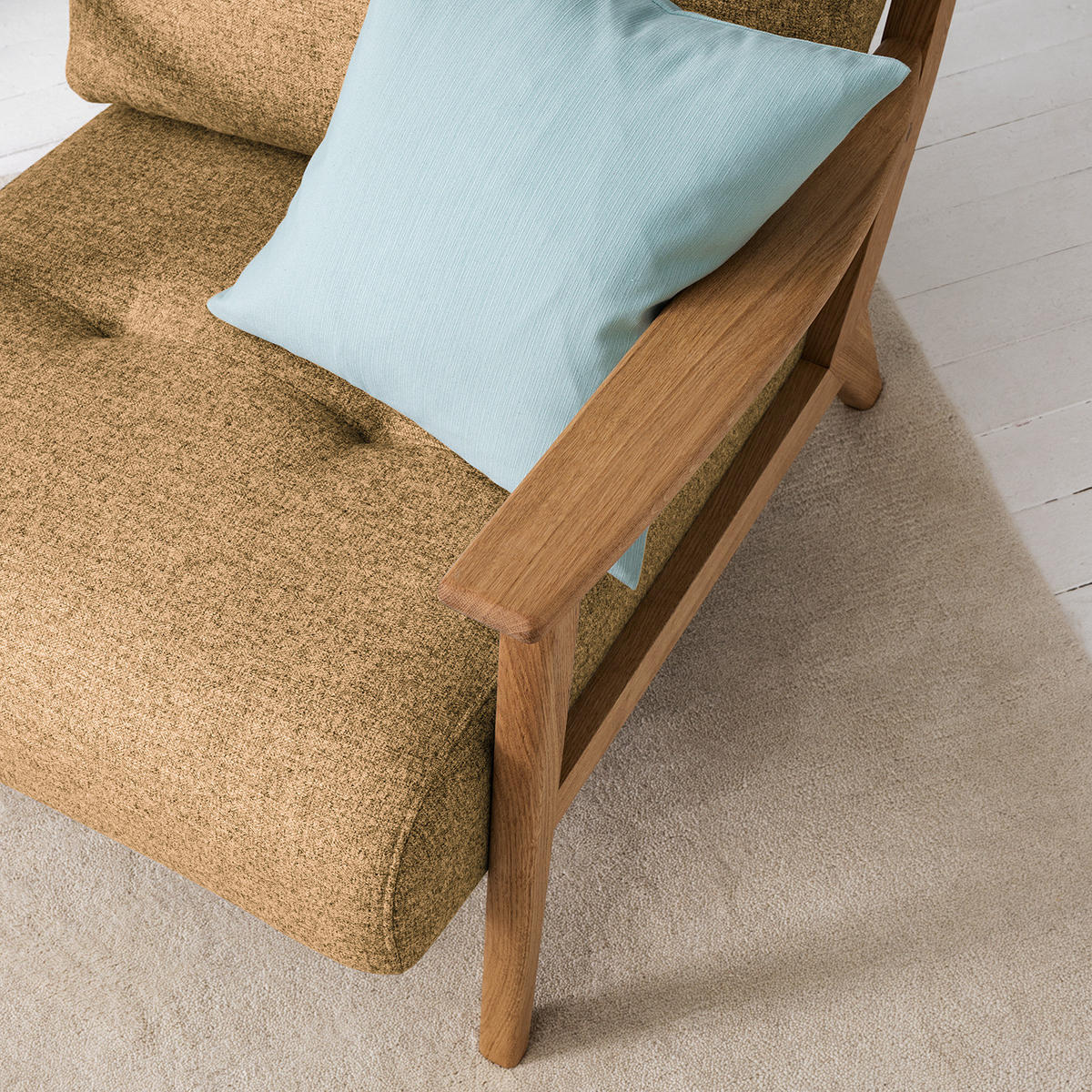 SESSEL - Hellbraun/Braun, Eichenholz/Holz (83/80/75cm) - home24