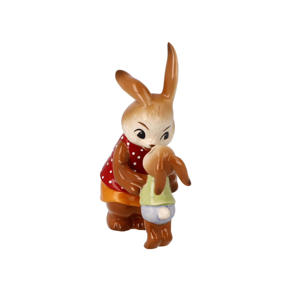DEKOTIER Hasenfamilie Kleiner Schatz, Steingut, Bunt, 12 cm - Multicolor, Keramik (8.5/12/4cm) - Goebel