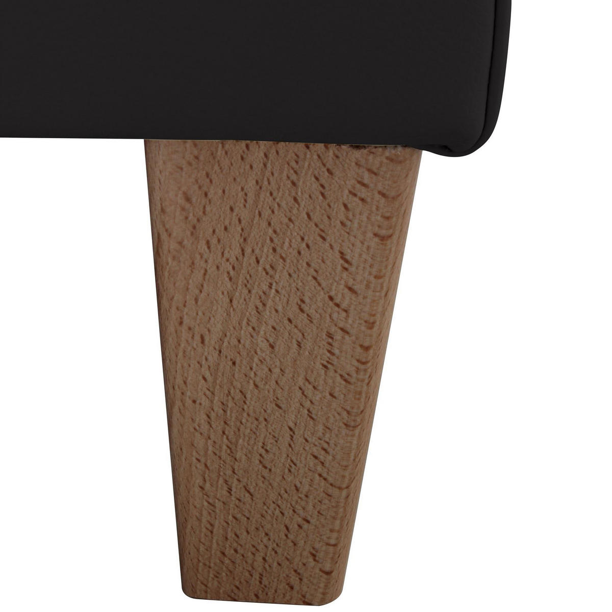 SESSEL Karol Bezug Kunstleder Buche natur / schwarz - Schwarz, Kunststoff (71/81/70cm) - 58aufmkessel