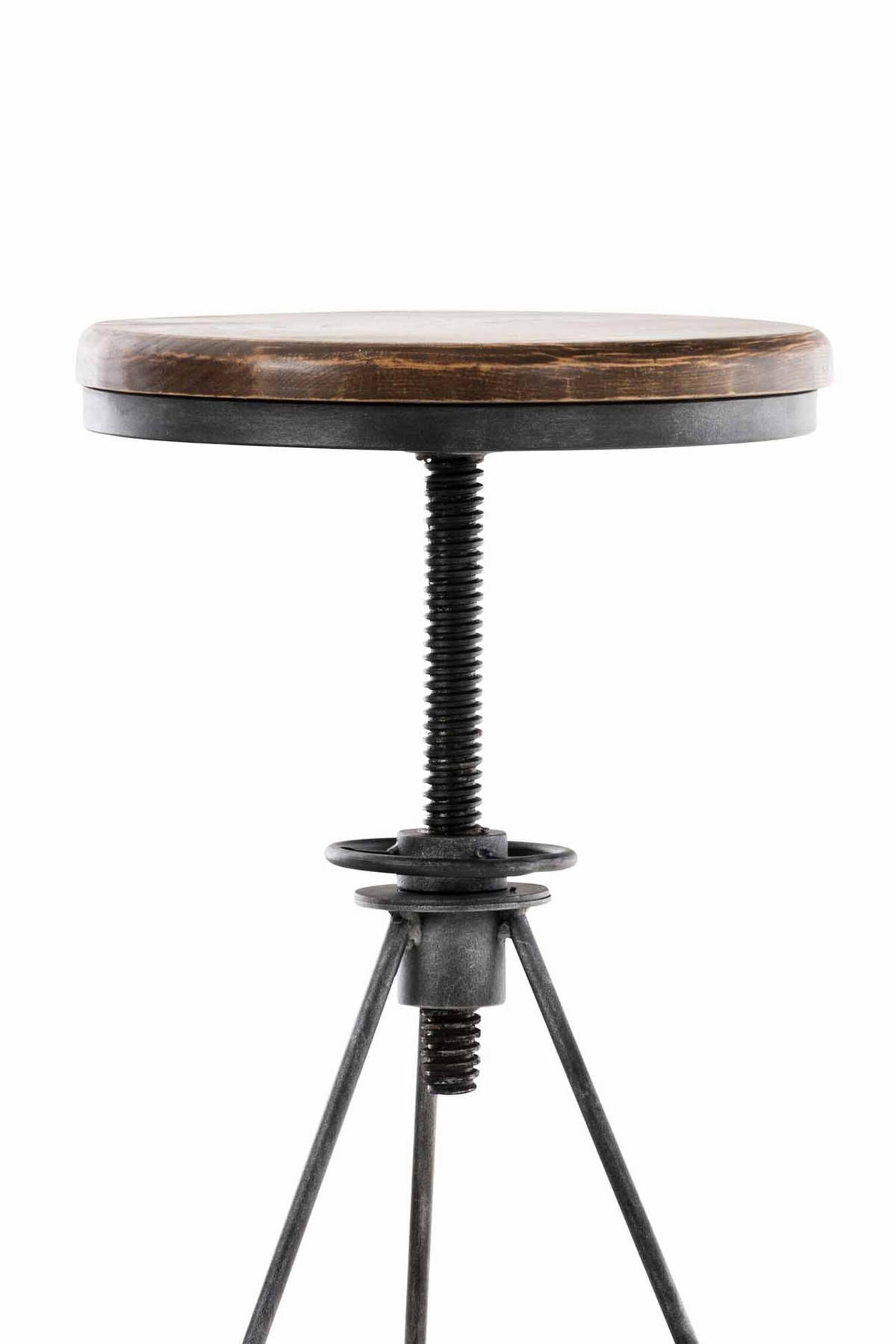 BARHOCKER Kalie, Holzsitz, Gestell Metall Silber - Silberfarben, Holz (43/82/43cm) - TPFLiving