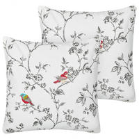 DEKOKISSEN Weiß 45/45 cm Dillenia - Multicolor/Grau, Textil (45/45/6cm) - Beliani
