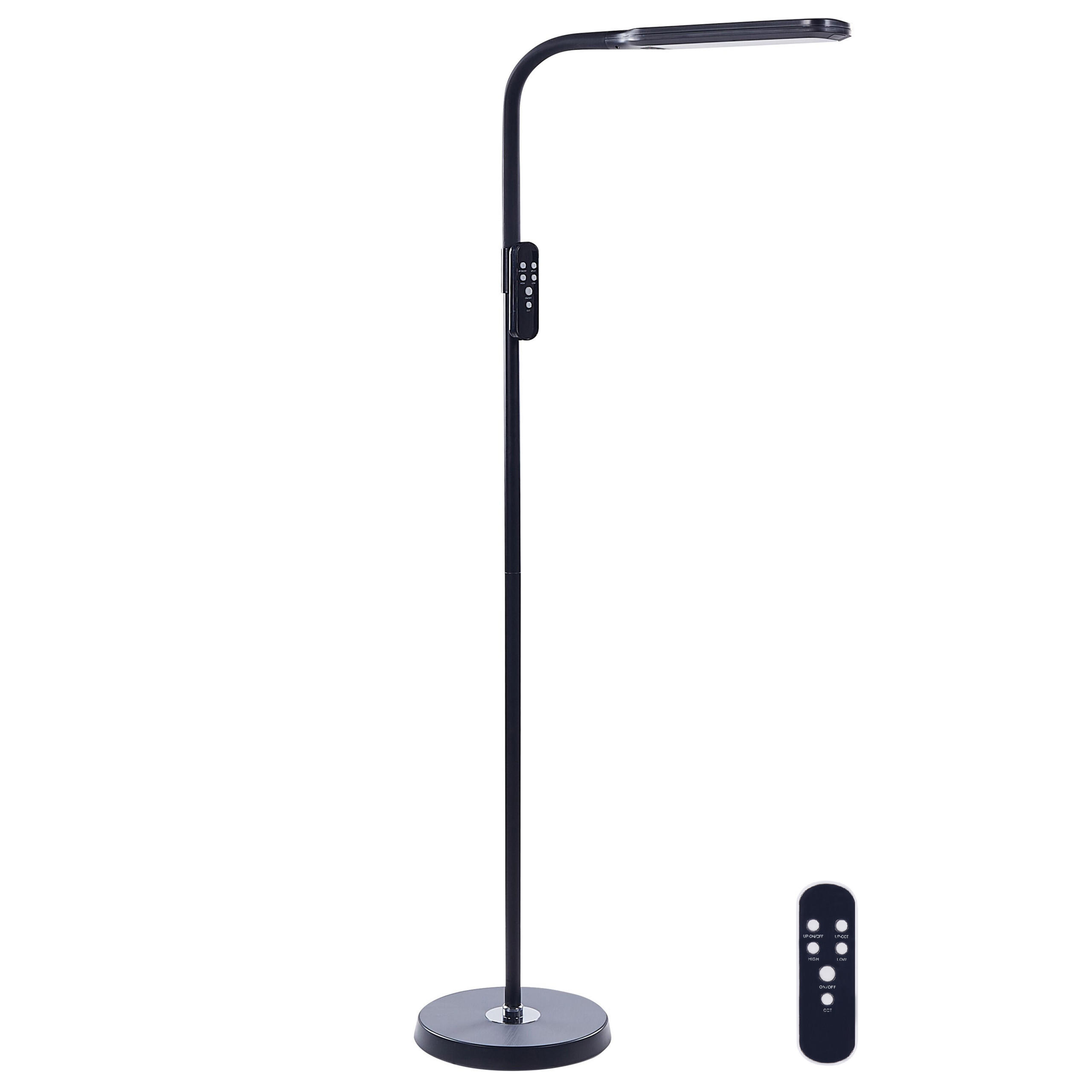 STEHLAMPE Aries 27/40/160 cm - Schwarz, Kunststoff (27/27/160cm) - Beliani