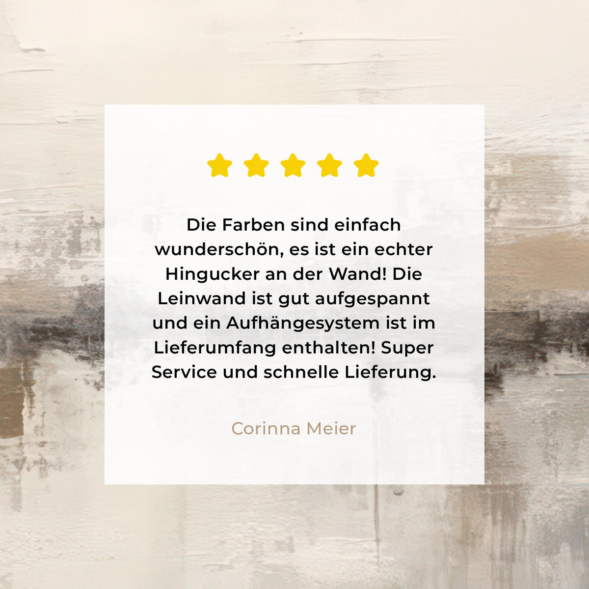 LEINWANDBILD Moderne Kunst - Abstrakt - Beige 50x50 cm - Beige, Textil (50/50cm) - MuchoWow