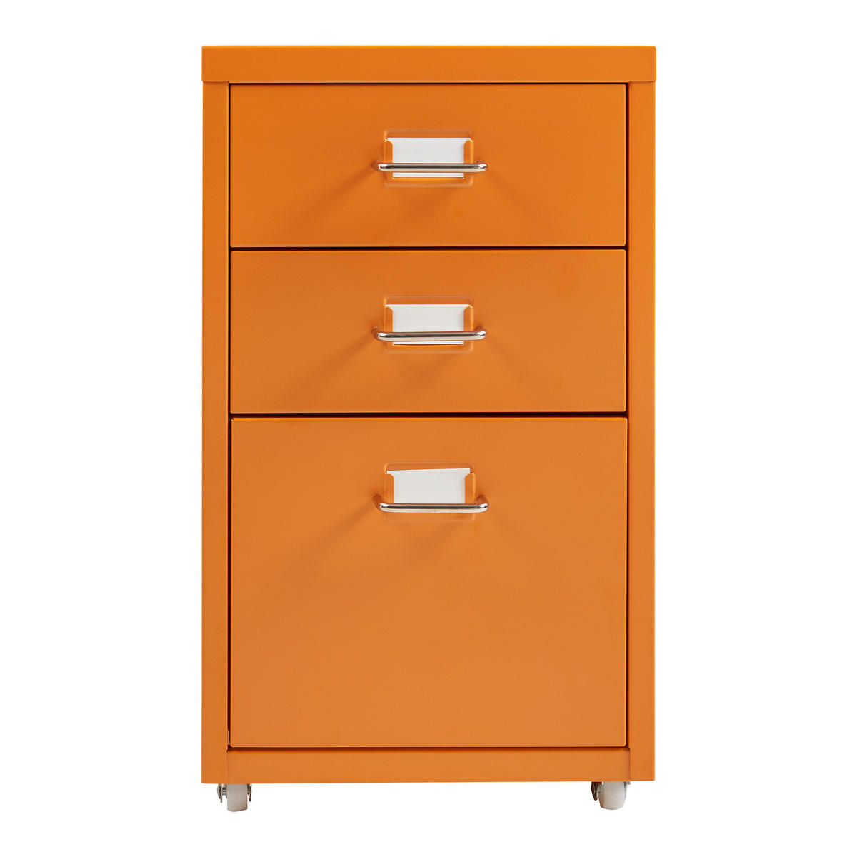 ROLLCONTAINER Kökar - Orange, Metall (28/48/41cm) - [en.casa]