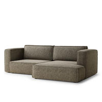 ECKSOFA MIT SCHLAFFUNKTION Velto Braun Chenille-Stoff - Schwarz/Braun, Holz/Holzwerkstoff (250/152cm) - Maison de Reve