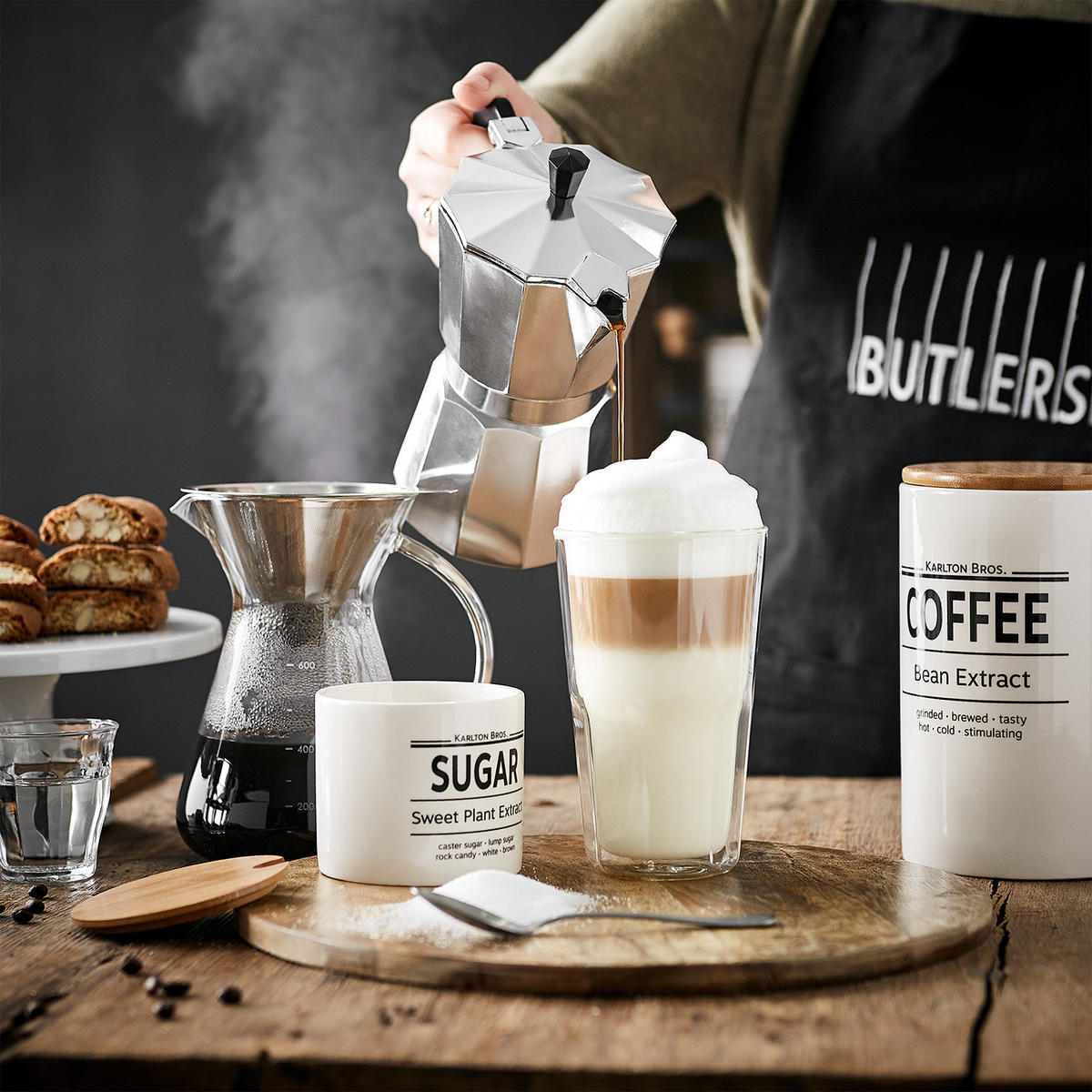 KAFFEEBEREITER (6er Set) Esperto - Silberfarben, Metall (10/21/19cm) - Butlers