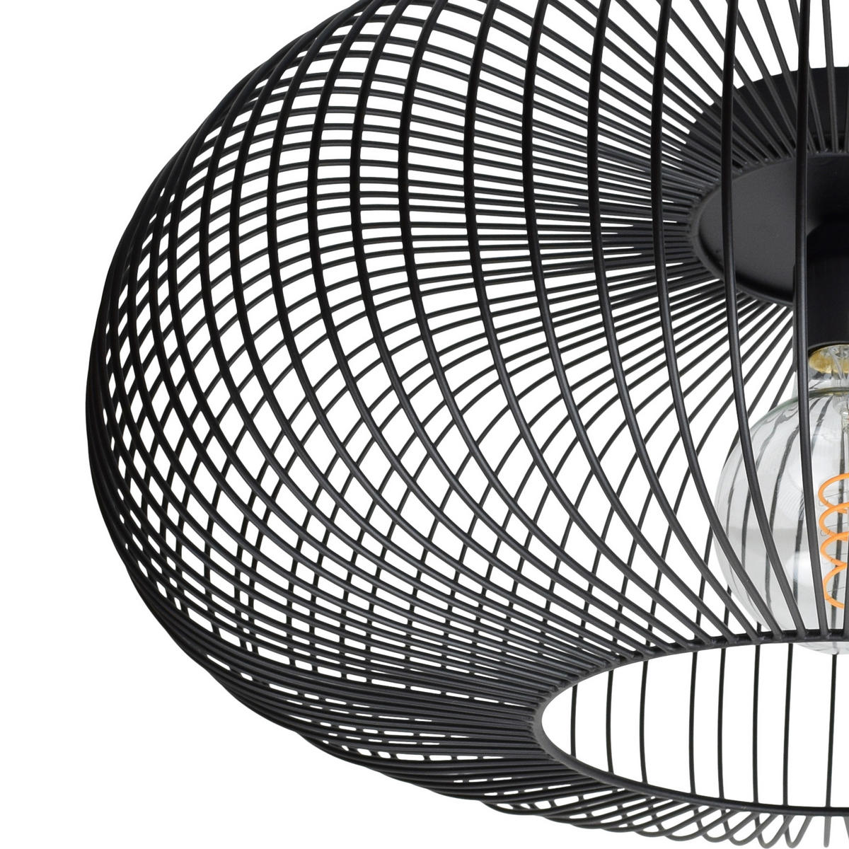 DECKENLEUCHTE Meya Schwarz - Schwarz, Metall (50/50/23cm) - Urban Interiors