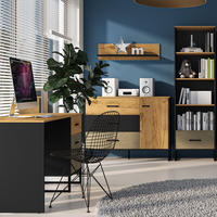 JUGENDZIMMER-SET 4-TLG. Casper-131 - Schwarz, Holzwerkstoff (410/190/55cm) - Lomado