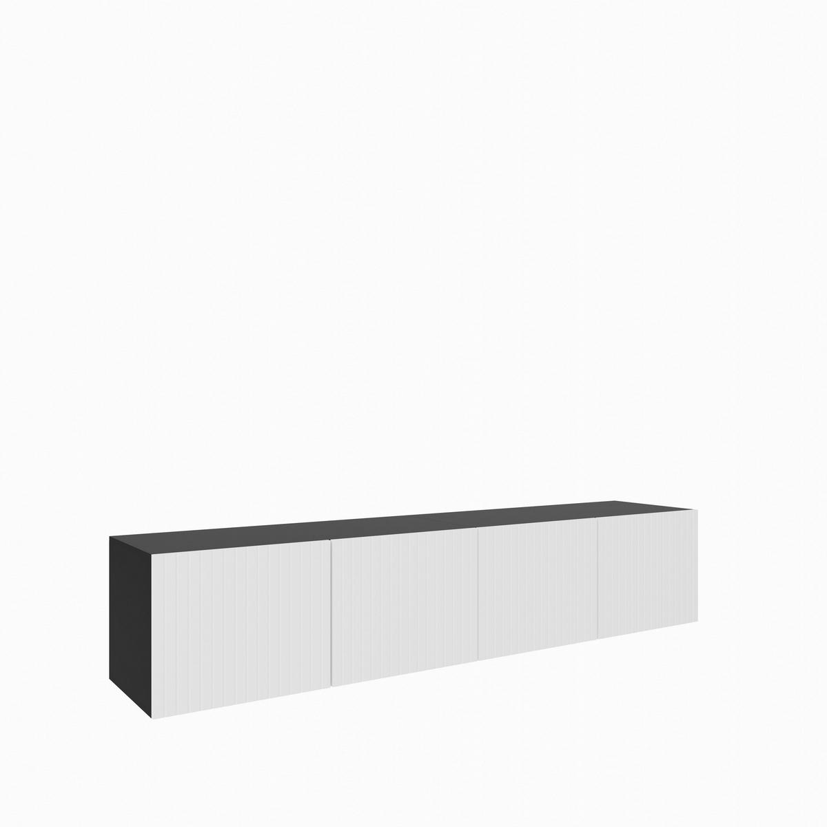 LOWBOARD LIVO 200/41/40 cm, Hängender TV-Schrank Anthrazit / Weiß - Anthrazit/Weiß, Holzwerkstoff (200/41/40cm) - MASSENO
