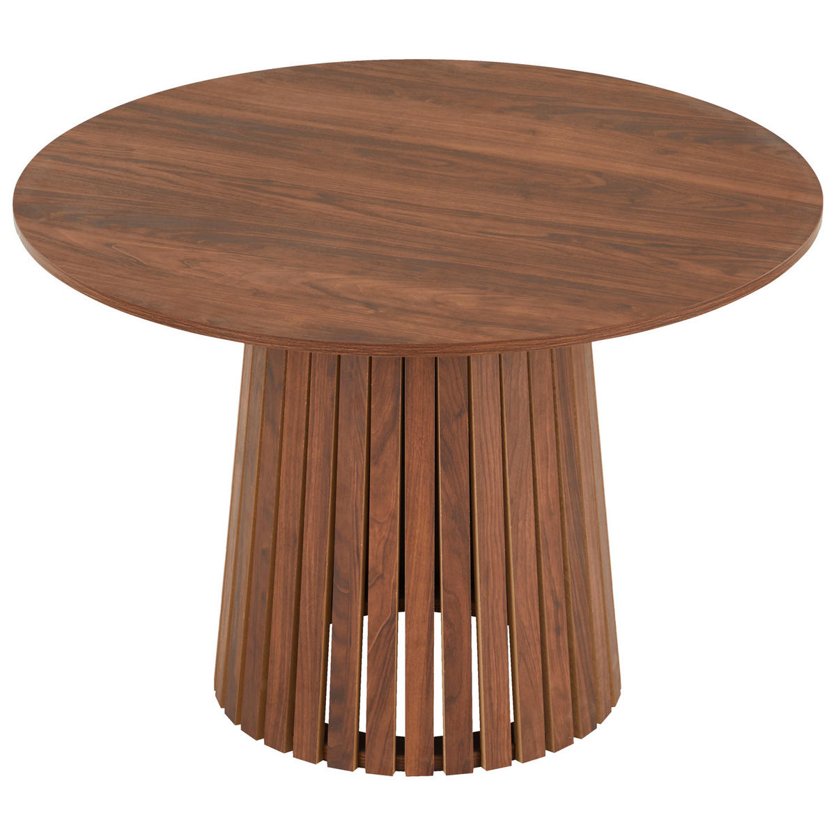 ESSZIMMERTISCH Liv Dunkles Holz Ø 110 cm - Dunkelbraun, Holzwerkstoff (110/110/75cm) - Happy Garden