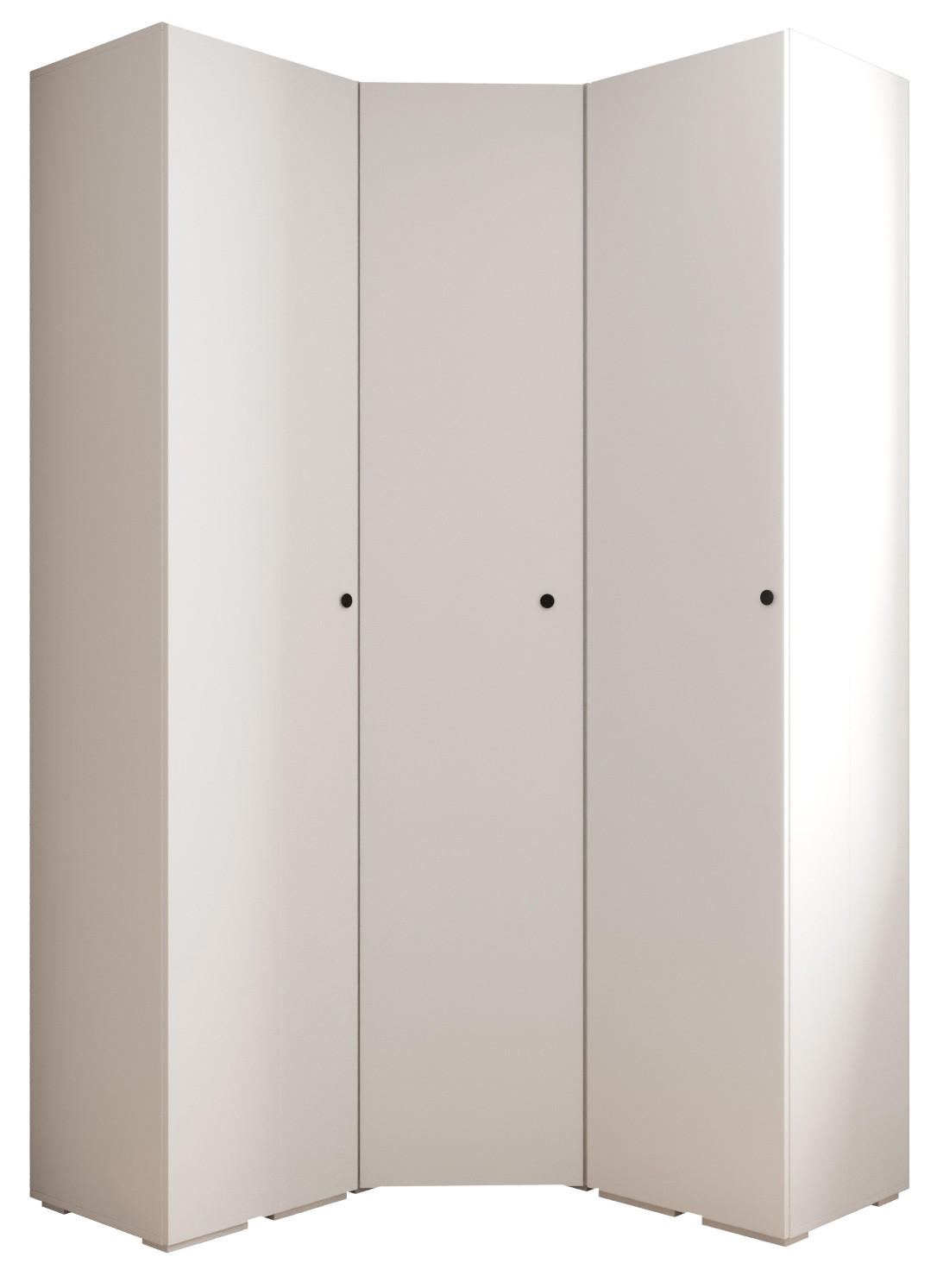 GARDEROBEN-SET 236,7/131,7/47 - Schwarz/Weiß, Holz/Kunststoff (131.7/236.7/47cm) - Abiks Möbel