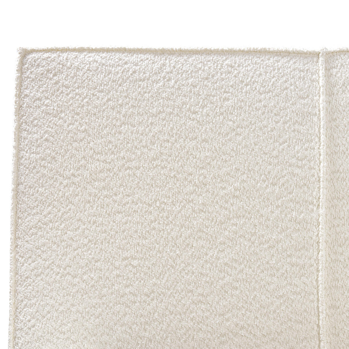 POSTELJA z letvenim dnom 160/200 bouclé kremasto bela Mirande - krem, tekstil (160/200cm) - Beliani