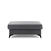 POUF PIERO 107 x 60 cm Velours Dunkelgrau - Dunkelgrau/Schwarz, Holz/Textil (107/43/60cm) - Muffo