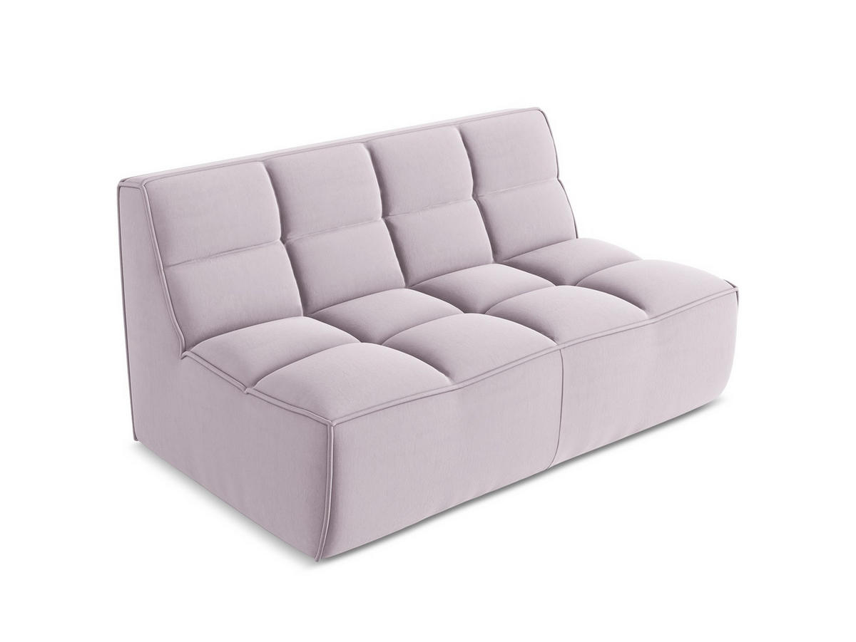 2-SITZER-SOFA Samt Stoff Violett - Lila/Flieder, Kunststoff/Textil (160/75/93cm) - Makamii
